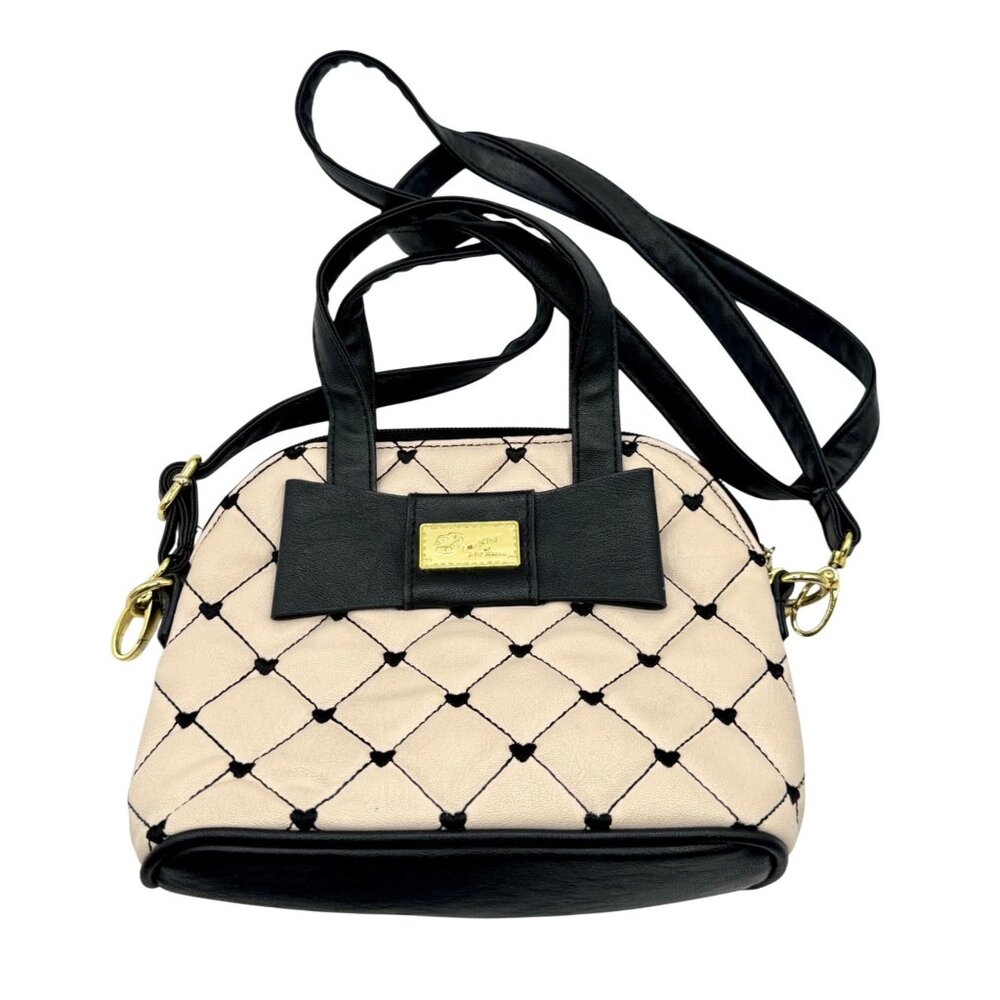 Betsey Johnson Mini Tuxedo Quilted Women Shoulder Handbag